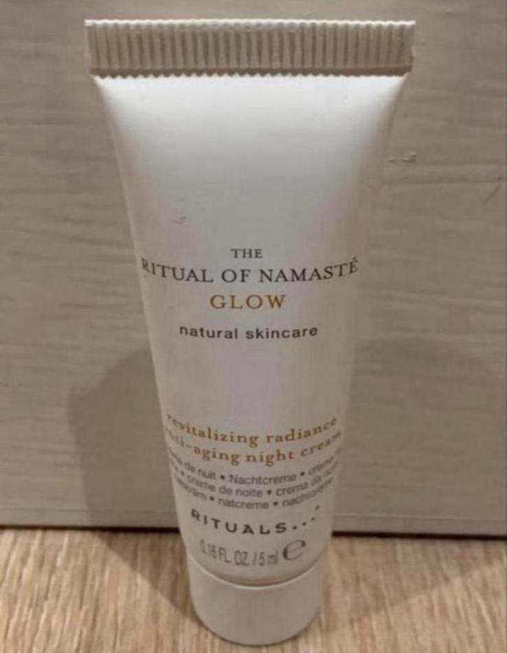 The ritual of namaste glow anti aging night cream 5 ml, Ophalen of Verzenden, Nieuw, Gehele gezicht, Verzorging