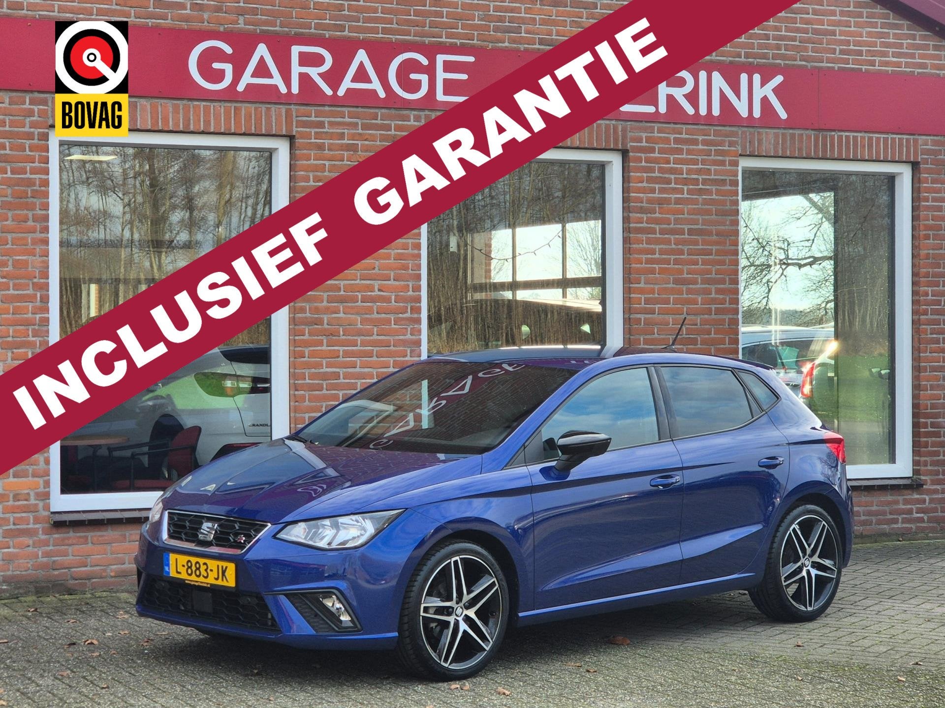 Seat Ibiza 1.0 TSI FR Business Intense 110PK 5drs clima, cru, Auto's, Dealer onderhouden, Stof, Euro 6, Blauw