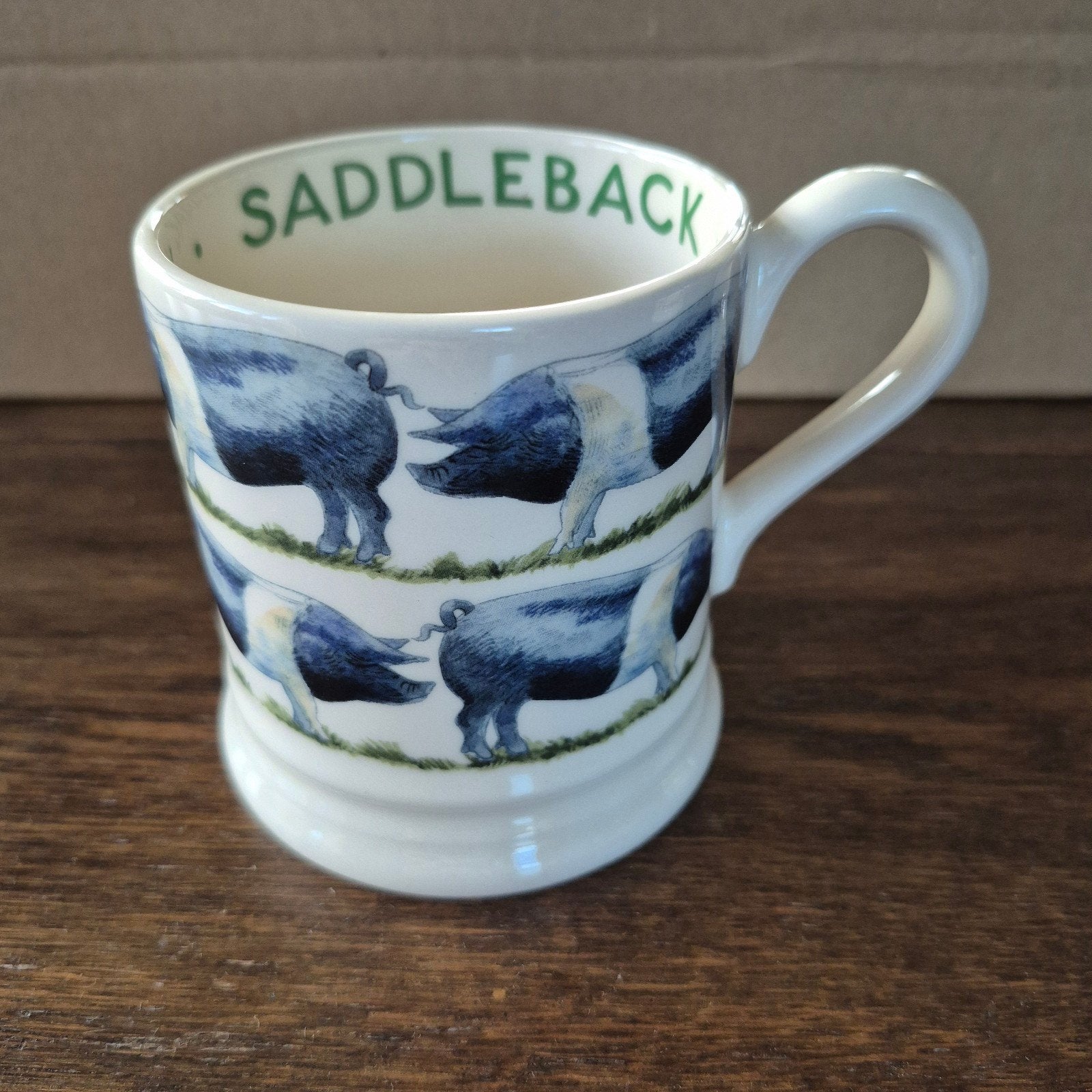Emma Bridgewater mok 0.5 1/2pt Saddleback pig varken nieuw, Nieuw, Emma Bridgewater, Overige stijlen, Aardewerk