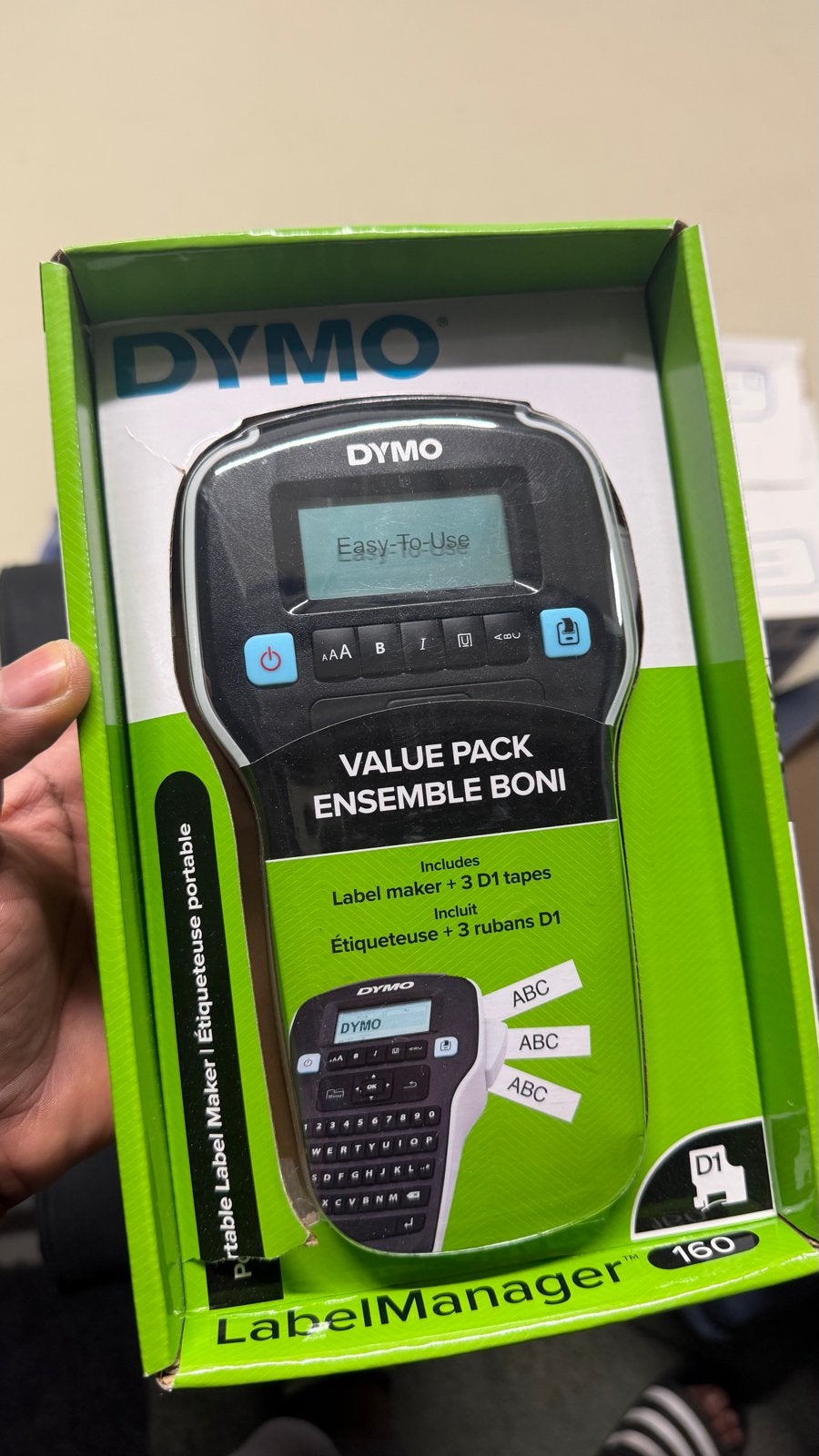 Dymo LabelManager 160 Labelmaker Value Pack, Ophalen of Verzenden, Nieuw, Qwerty, Etiket