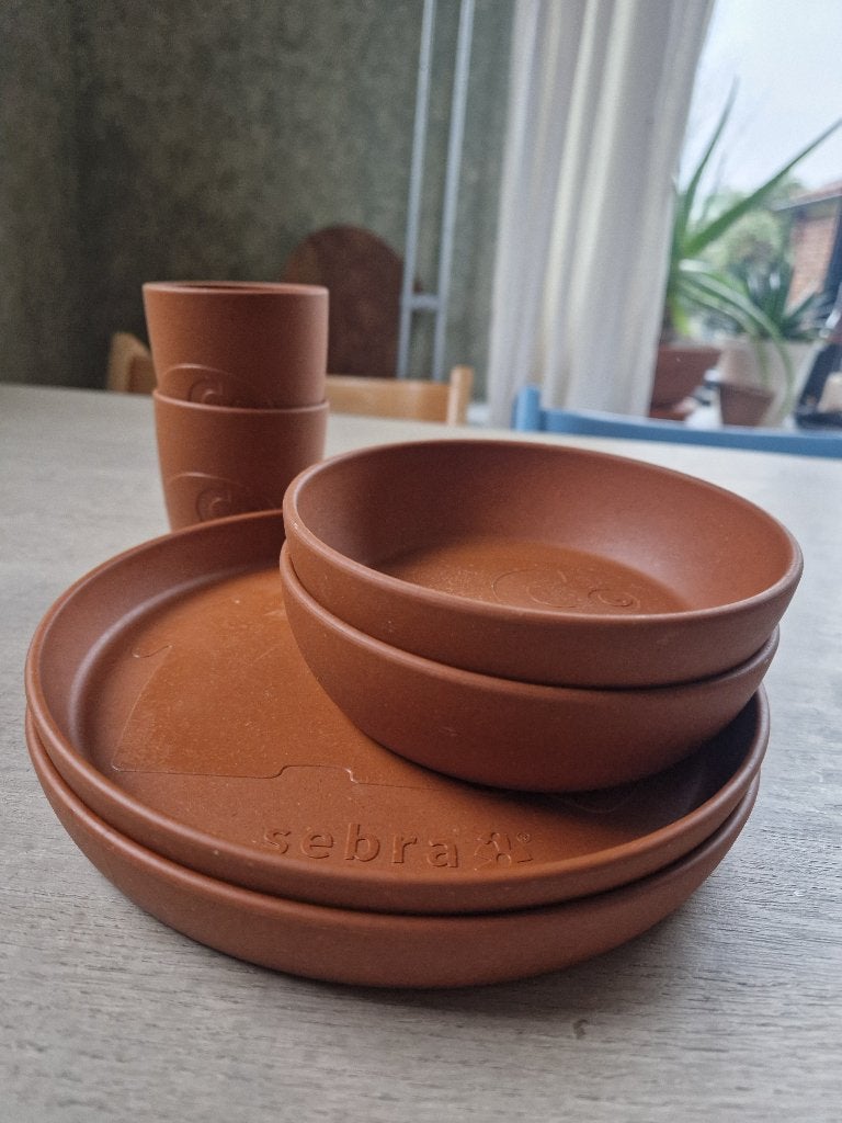 ZGAN Complete Sebra MUMS kinderservies Servies Terra - 2 p, Overige materialen, Overige merken, Ophalen of Verzenden, Zo goed als nieuw