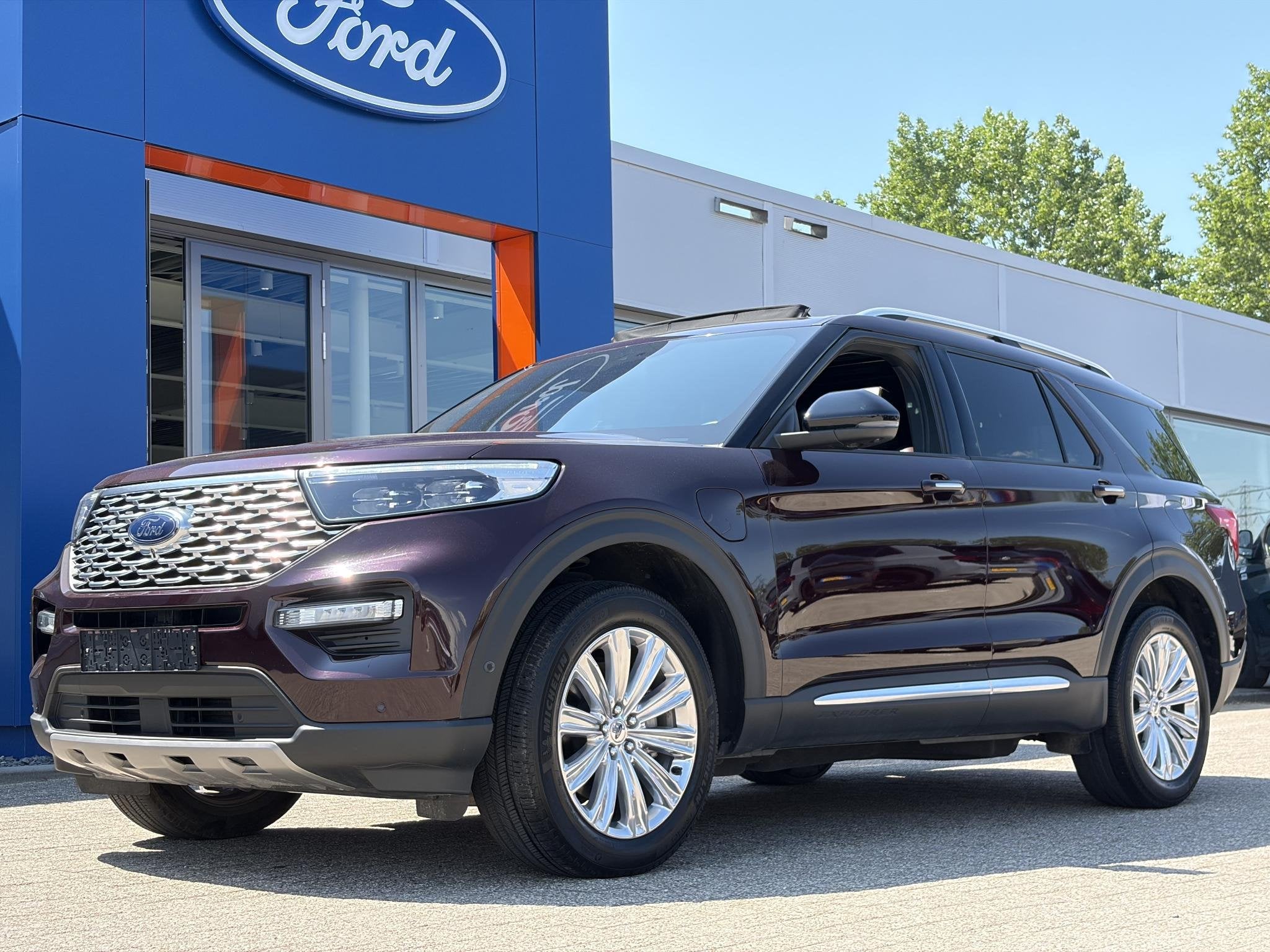 Ford Explorer 3.0 V6 EcoBoost PHEV Platinum | Afneembare tre, Auto's, Automaat, 14 kWh, Euro 6, Overige kleuren