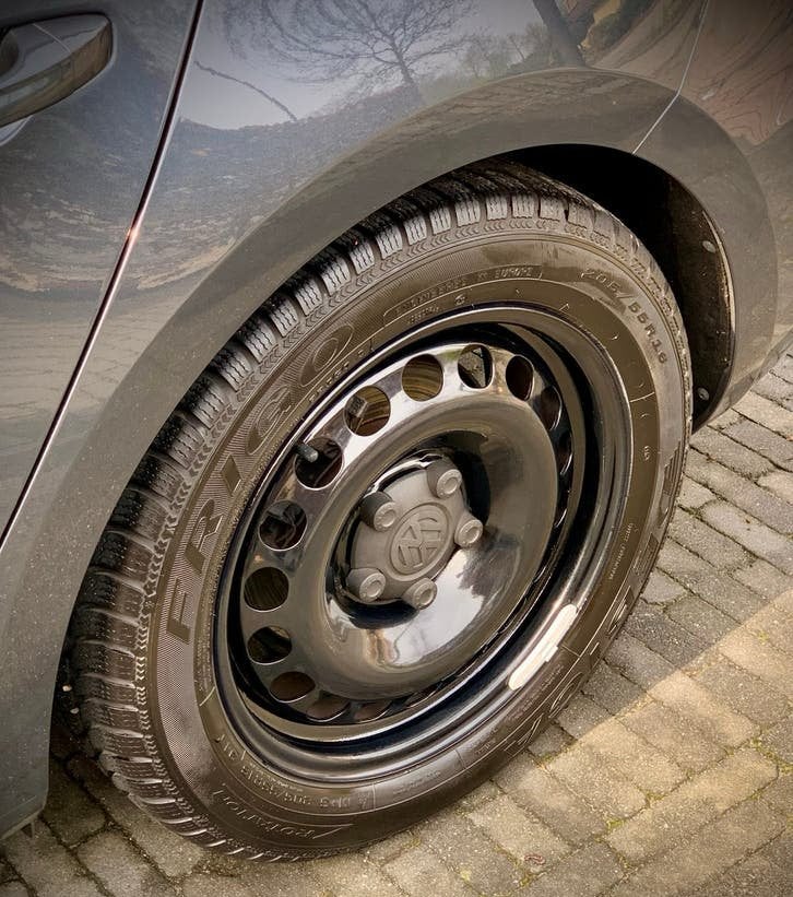 Winterbanden 205-55-16 5x112 Volkswagen Seat Skoda als nieuw, Ophalen, Gebruikt, 16 inch, Banden en Velgen