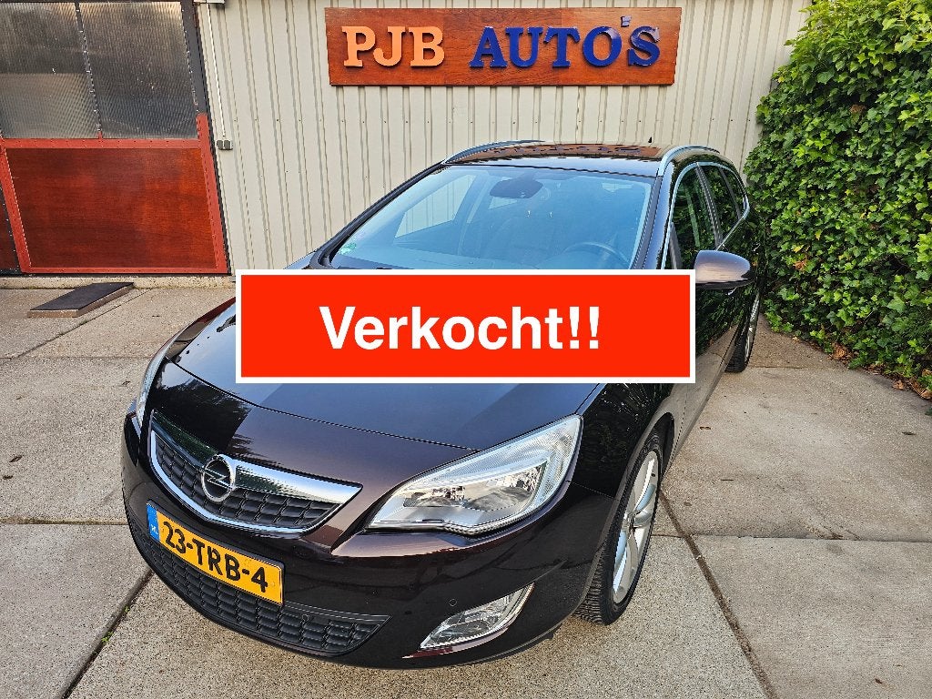 VERKOCHT!! Opel Astra 1.4 Turbo Sports Tourer! Leer! Navi!, Auto's, Voorwielaandrijving, Euro 5, Zwart, 4 cilinders