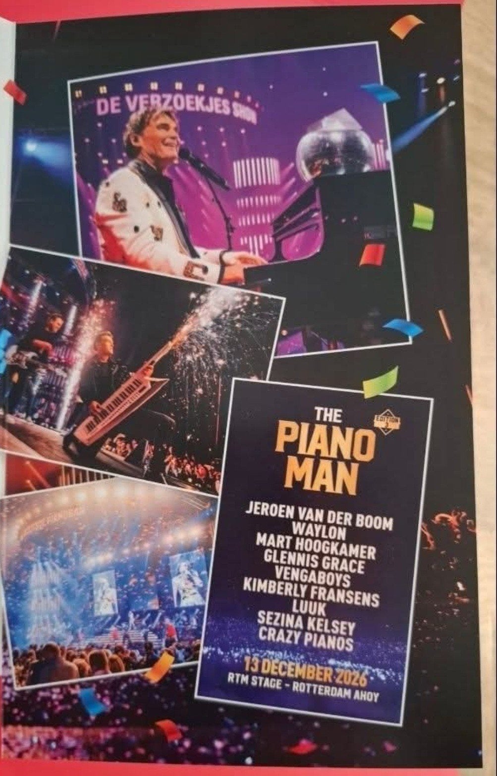 The Pianoman 2 kaarten 13 December 2026 avond  19.30/21.44, Twee personen