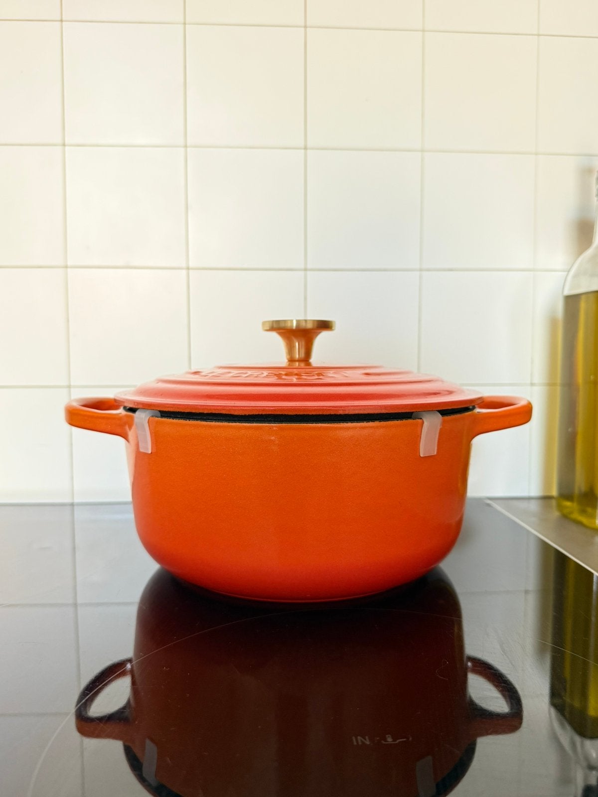 Le Creuset Braadpan Flamme Dorée 20cm, Ophalen of Verzenden, Nieuw, Gietijzer