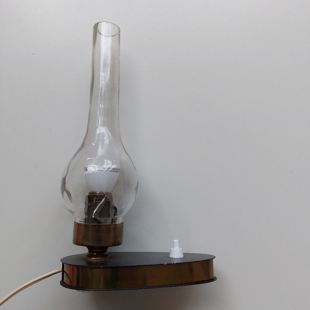 Nachtlampje met handgeblazen glas, Huis en Inrichting, Ophalen of Verzenden, Zo goed als nieuw, Glas