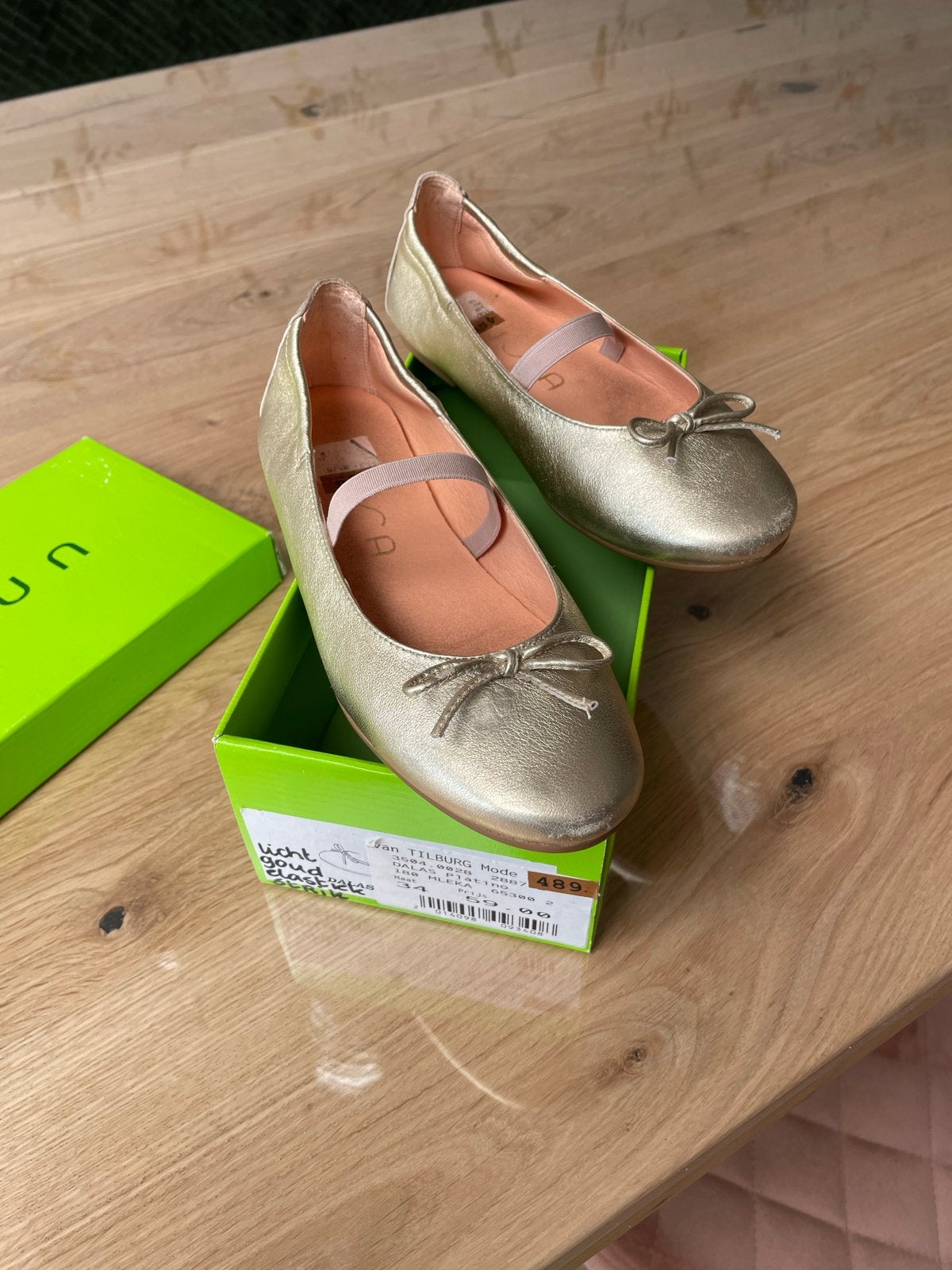 Unisa Ballerina's Goud Maat 34, Ophalen, Zo goed als nieuw, Meisje, Schoenen