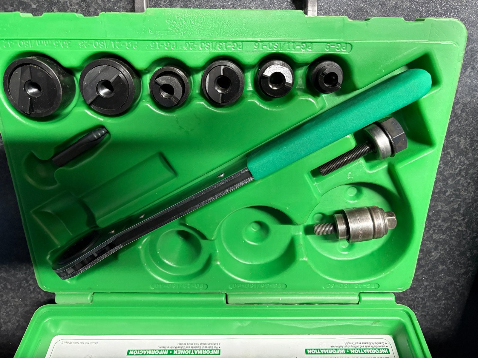 Greenlee Slug-Buster 3 6690 Ponsset PG 9 - PG 21, Ophalen of Verzenden, Zo goed als nieuw, Overige typen, Overige merken