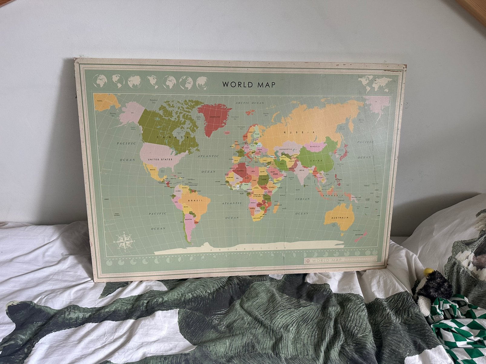 Leuke wereldkaart xenos op hout, Ophalen, Aardrijkskunde