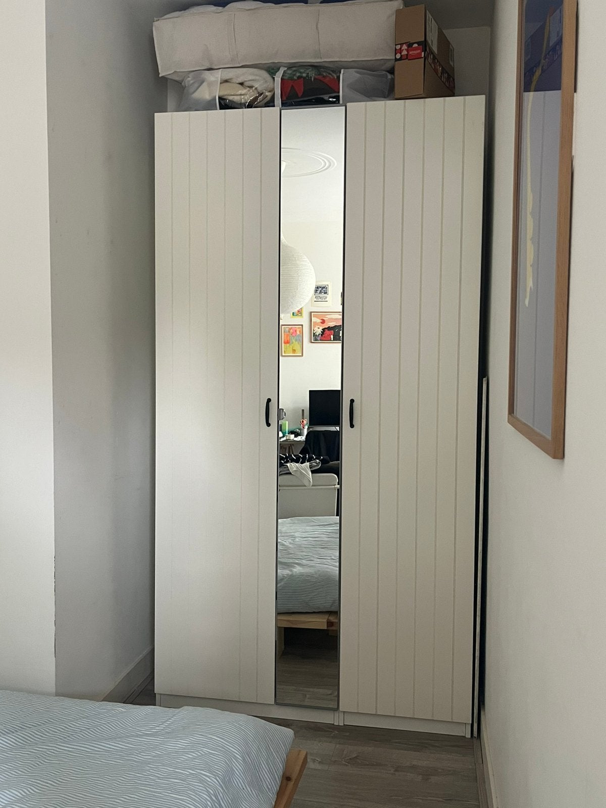 IKEA PAX Kast – RISDAL & VIKEDAL Spiegeldeur – Complete Set, Ophalen, 100 tot 150 cm, 200 cm of meer, Scandinavisch
