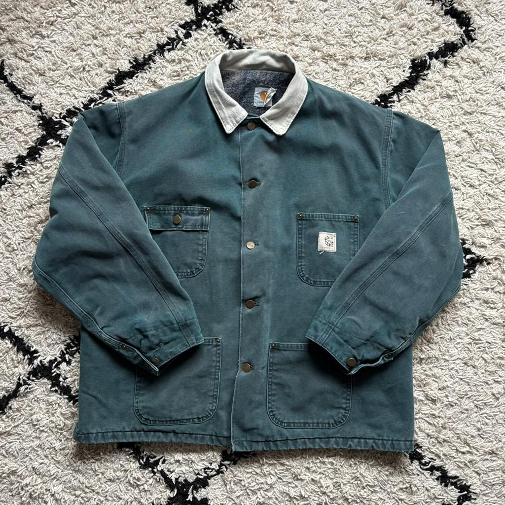 Vintage Carhartt CB0443 Chore Coat in Hunter Green, Verzenden, Maat 56/58 (XL), Groen