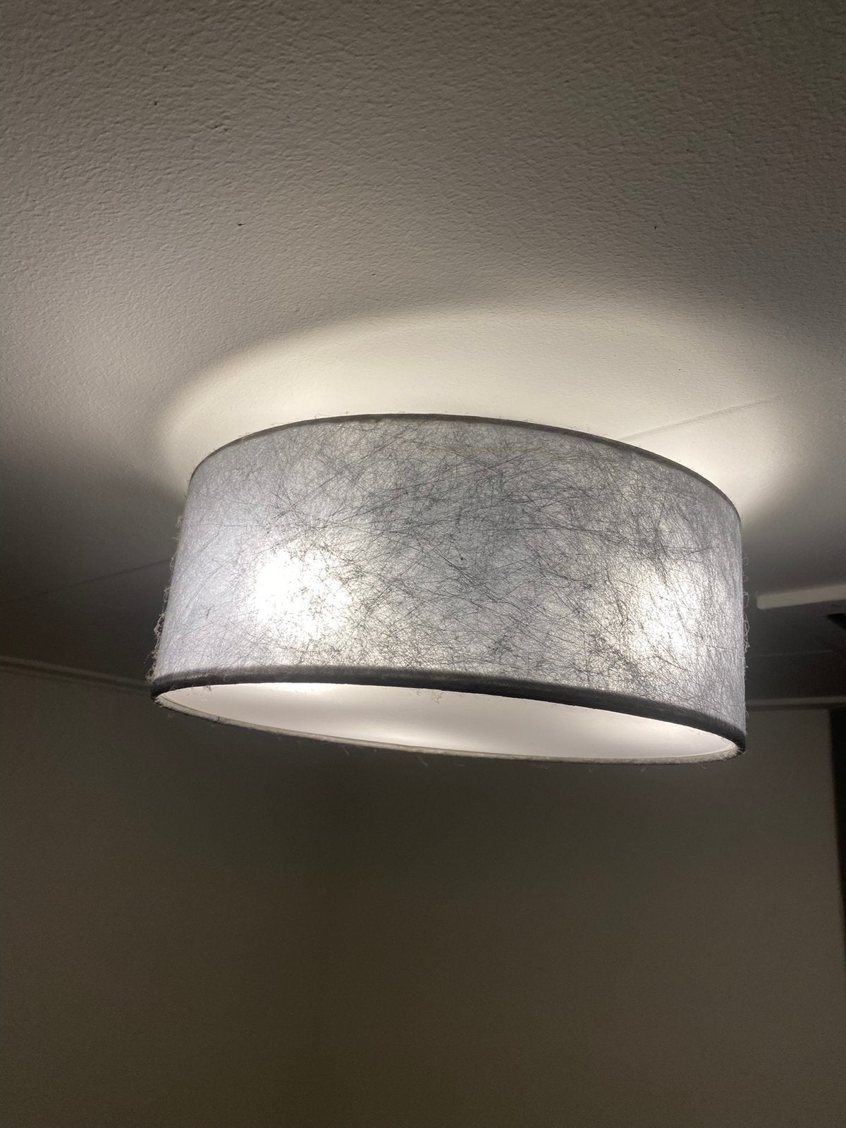 Plafondlamp zilver/grijskleurig, Rietveld, breedte 35 cm, Huis en Inrichting, Lampen | Plafondlampen, Ophalen, Zilver, Kunststof