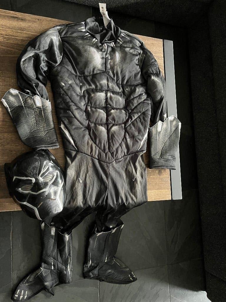 Black Panther pak- kind, Kinderen en Baby's, Carnavalskleding en Verkleedspullen, Ophalen of Verzenden, Gebruikt, 146 t/m 152