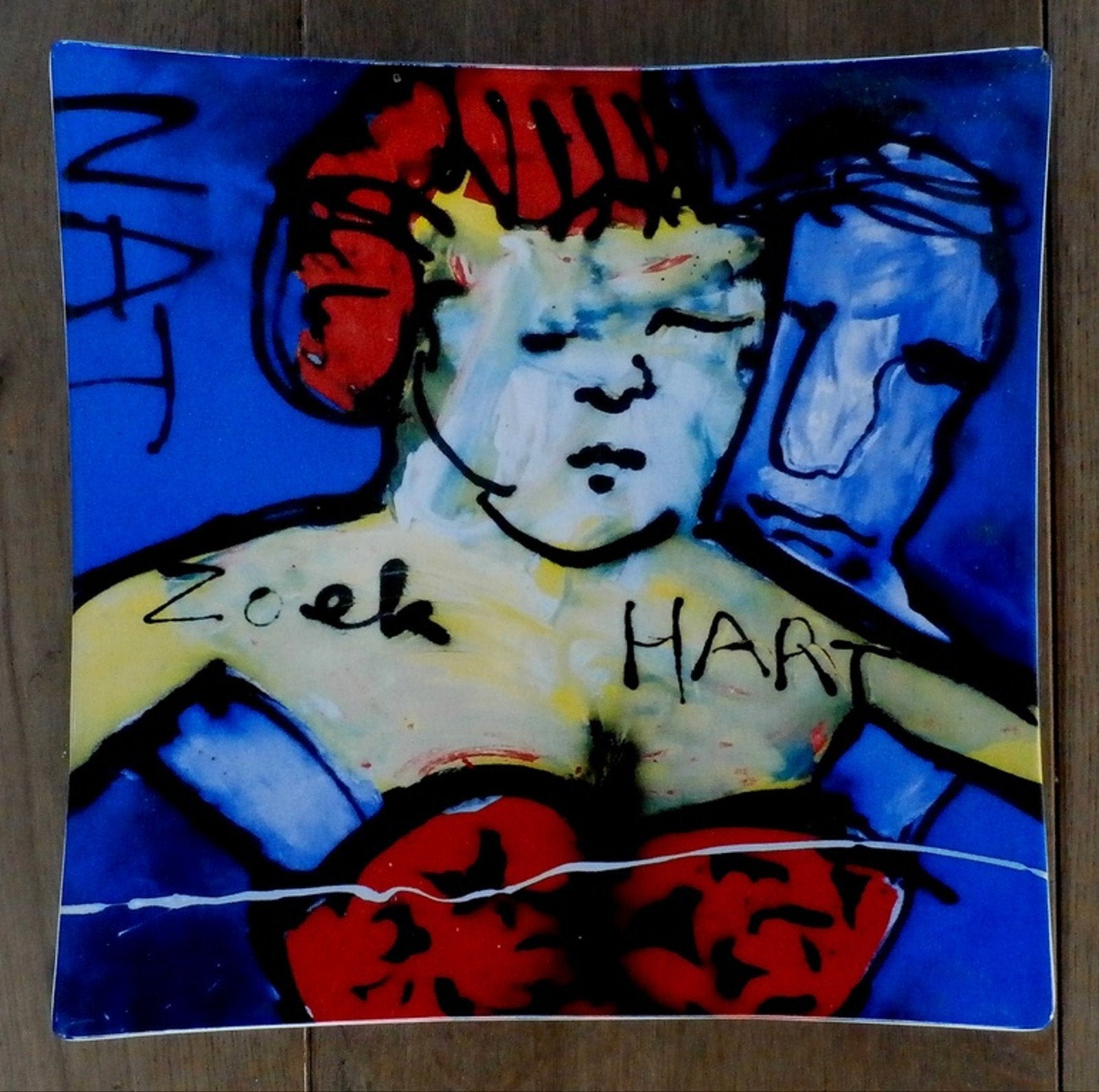 Herman Brood keramiek wandbord 'Ziek Hart ' Collectors Item, Ophalen of Verzenden