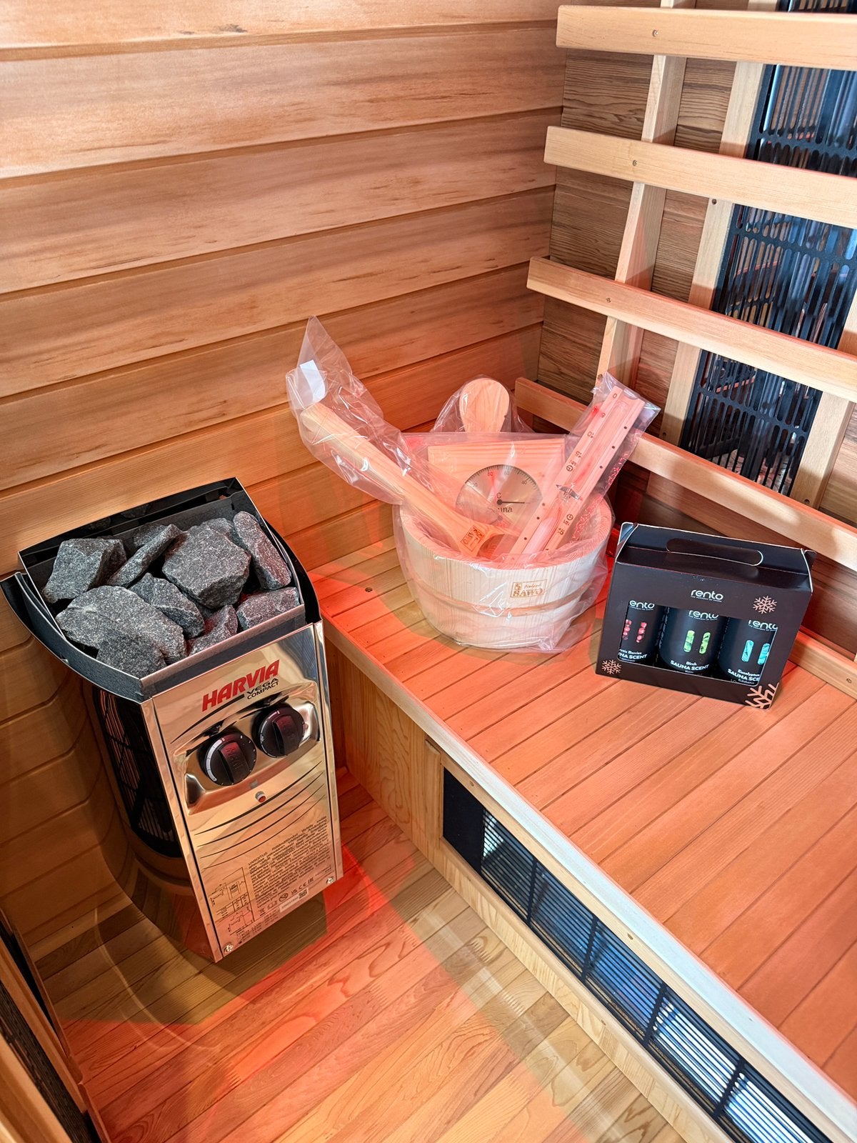 Combi Sauna - Infrarood + Fins - 230V | GRATIS BEZORGD!, Sport en Fitness, Ophalen of Verzenden, Zo goed als nieuw, Fins of Traditioneel