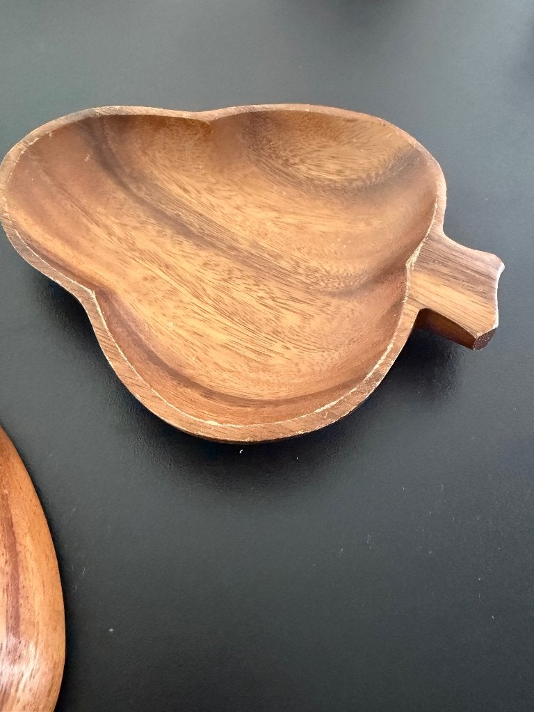 Vintage houten schaaltjes set, Gebruikt, Ophalen of Verzenden, Schaal of Schalen, Overige stijlen
