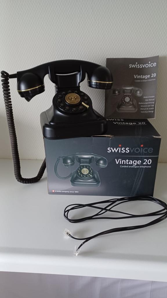 Swissvoice Vintage 20 Retro Telefoon met Draaischijf, Ophalen of Verzenden, Zo goed als nieuw, Met draaischijf