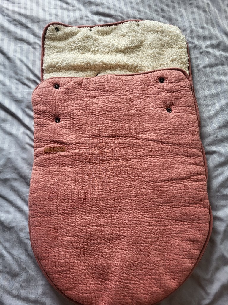 Little Dutch voetenzak autostoeltje 0+ Pure Pink Blush, Ophalen, Gebruikt