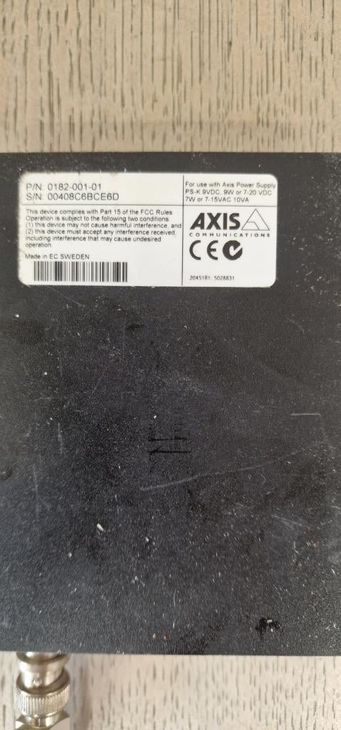 Axis Communications Apparaat P/N: 0182-001-01, Ophalen of Verzenden, Gebruikt