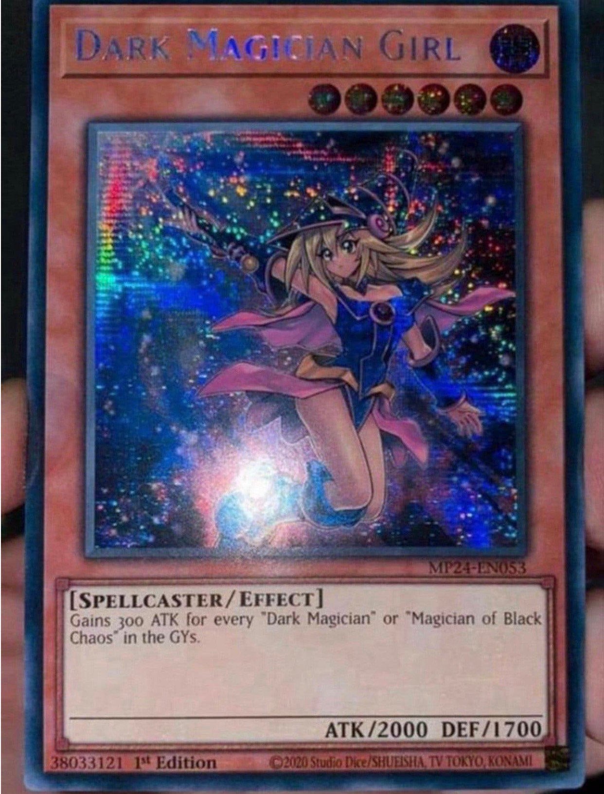 Yu-Gi-Oh! Alternate Dark Magician Girl MP24 1st Edition !, Ophalen of Verzenden, Zo goed als nieuw, Losse kaart, Foil