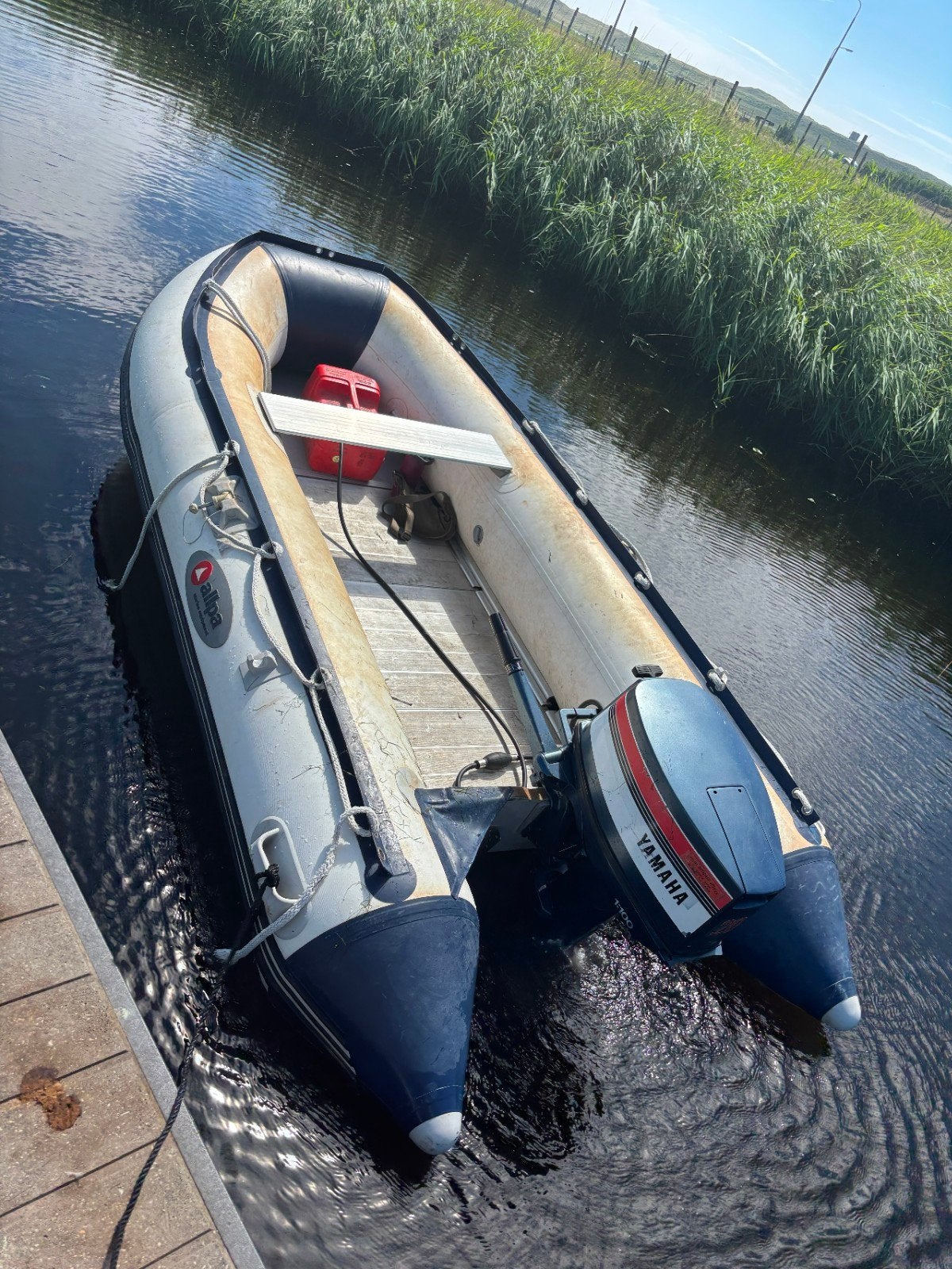 Rubberboot met Yamaha 20 pk 2 takt langstaart, Ophalen, Gebruikt, Overige typen, Motorboot