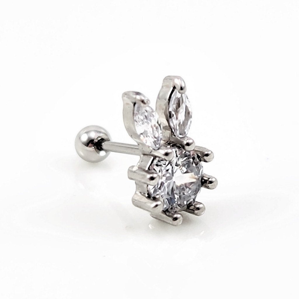 RVS Konijn Oorbel - Tragus - Kraakbeen - Helixpiercing, Sieraden, Tassen en Uiterlijk, Staal, Birgitta-Gracht 33, 6465 EL Kerkrade, Nederland