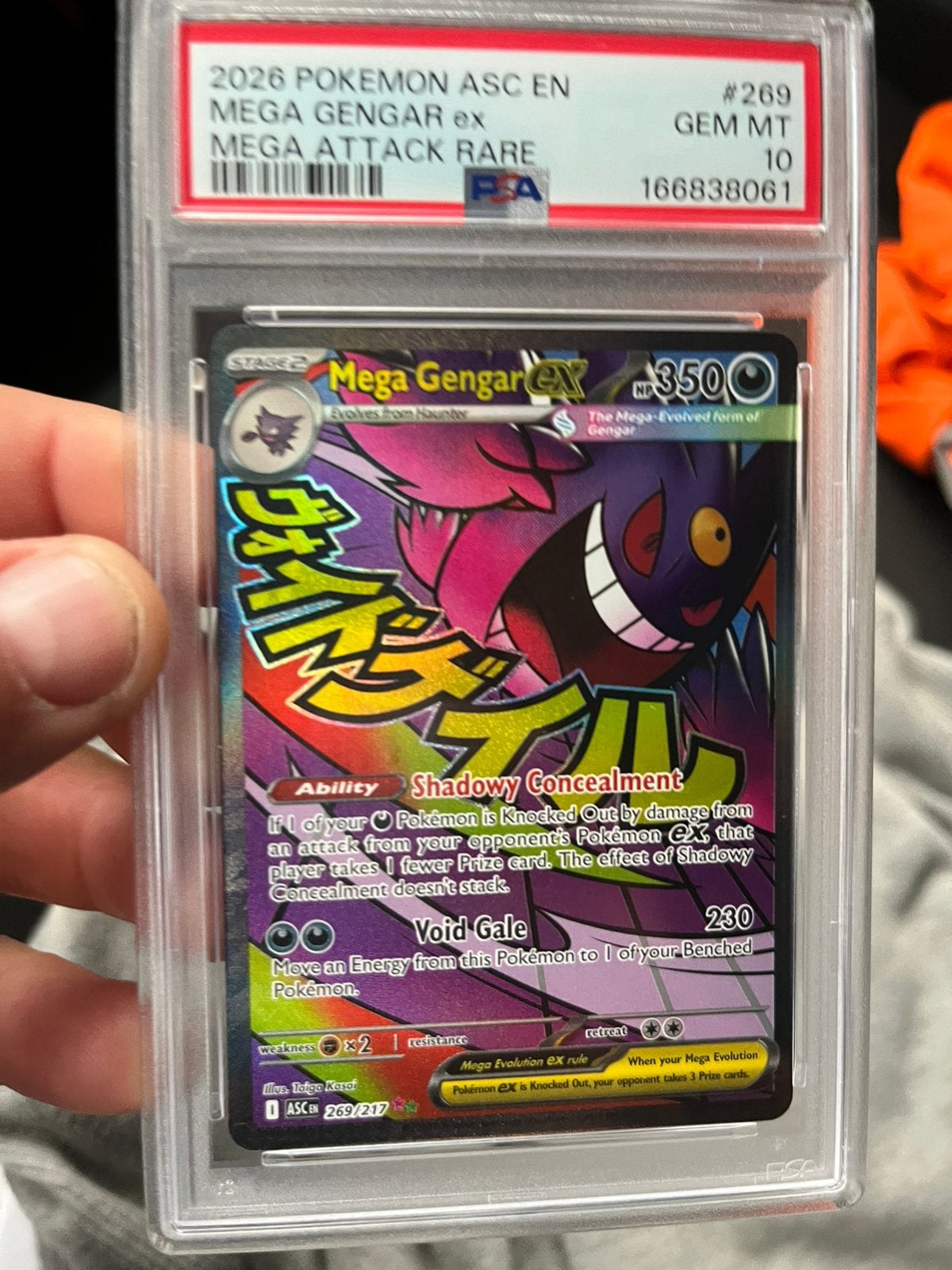 Mega Gengar 269 Ascended Heroes PSA10, Ophalen of Verzenden, Zo goed als nieuw