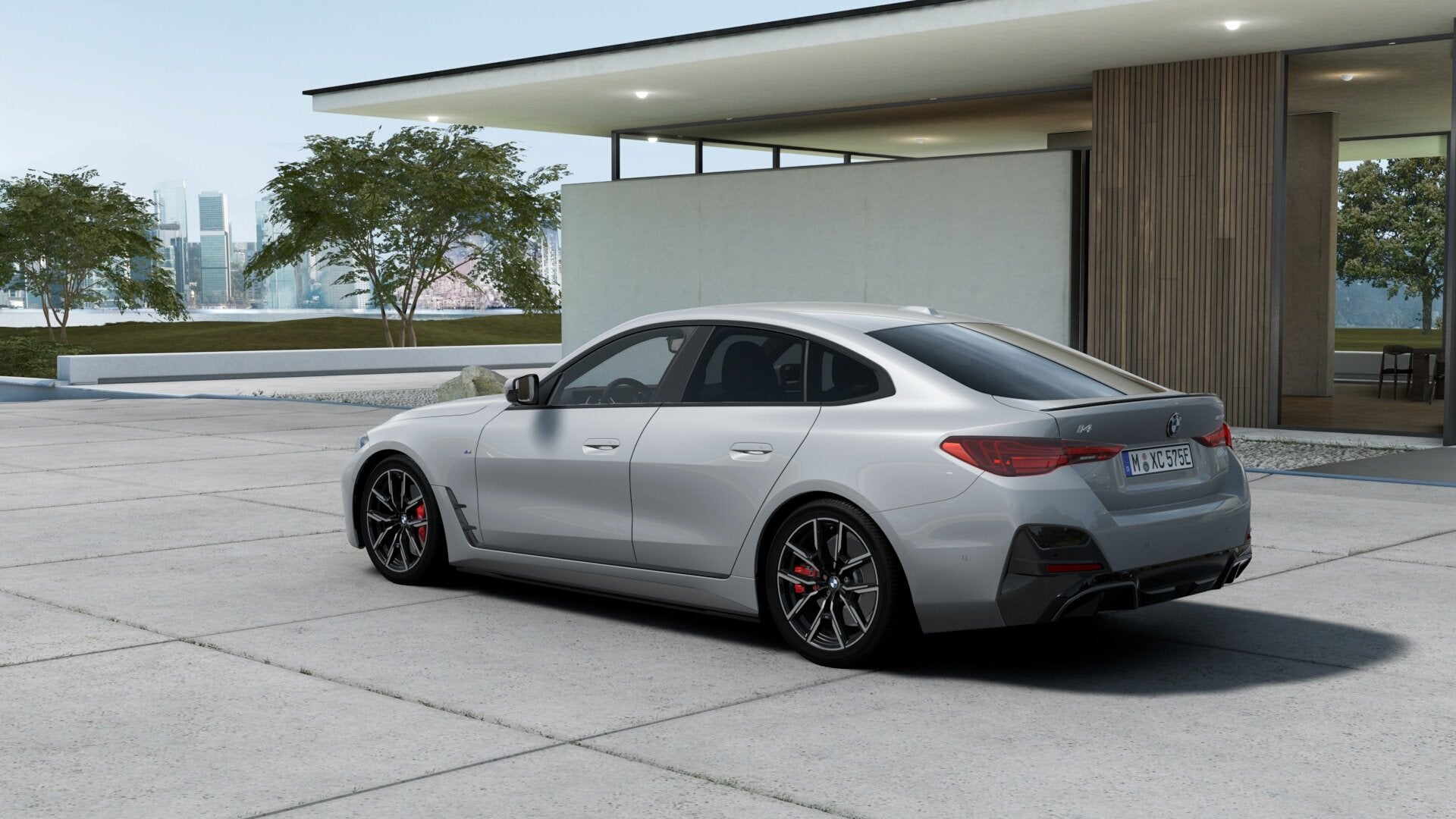 BMW i4 eDrive40 M Sport / Achteruitrijcamera / Active Cruise, Auto's, Achterwielaandrijving, Zwart, 2020 kg, Leder
