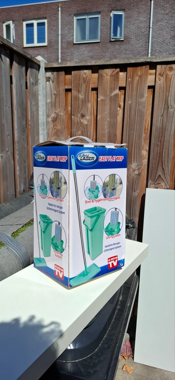 Aqua Laser Easy Flat Mop met uitwringsysteem, Ophalen of Verzenden, Mop of Dweil
