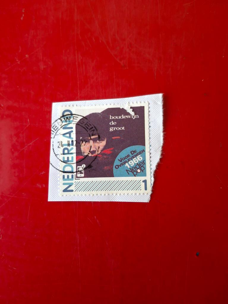 Boudewijn de Groot postzegel 1966 - Gestempeld, Ophalen of Verzenden, Na 1940, Gestempeld