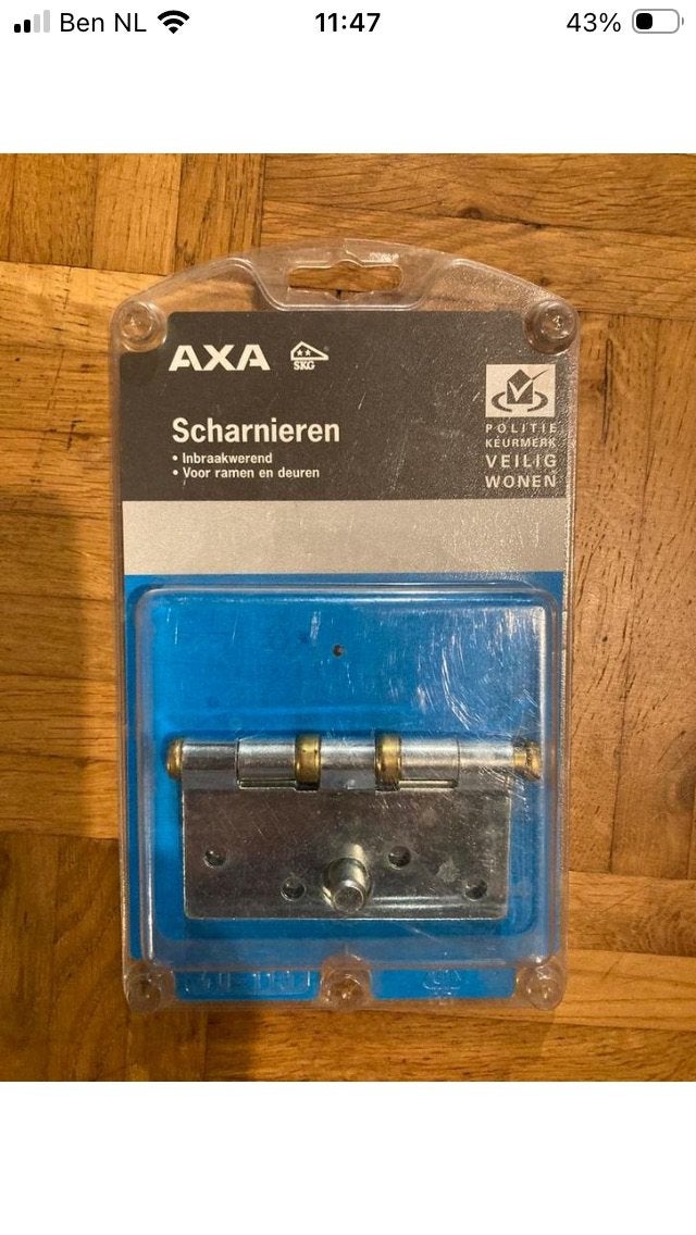 AXA veiligheidsscharnier. Nieuw in verpakking, Ophalen of Verzenden, Zo goed als nieuw
