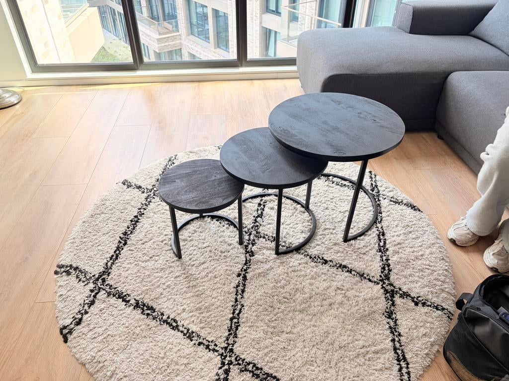 Salon tafels, Gebruikt, 50 tot 100 cm, Rond, Ophalen of Verzenden