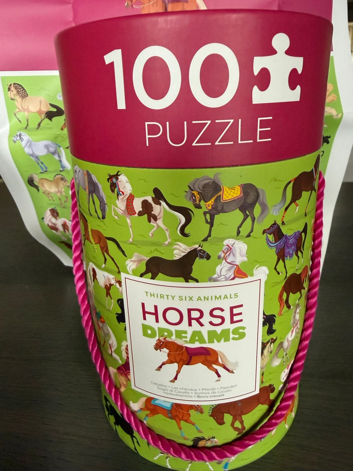 Crocodile Creek Puzzel 100 Stukjes Horse Dreams ZGAN, Ophalen of Verzenden, Meer dan 50 stukjes, Zo goed als nieuw, 6 jaar of ouder