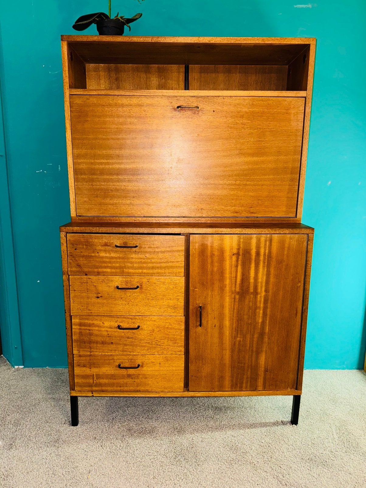 Vintage Simpla lux bureau kastje secretaire, Ophalen