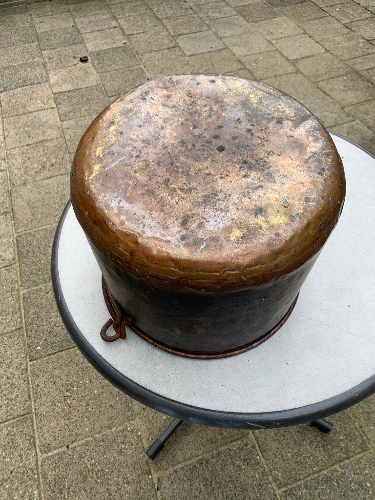 Koperen ketel voor sier of te gebruiken als houtketel, Ophalen, Koper