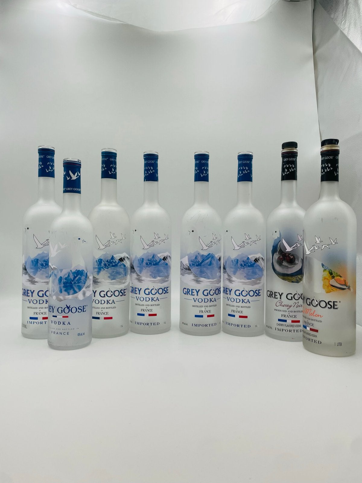 Lege Grey Goose flessen - Decoratie of knutselprojecten, Ophalen of Verzenden, Gebruikt