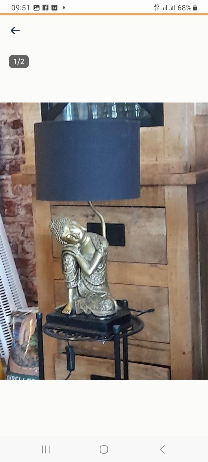 Mooie boeddha lamp., Ophalen of Verzenden