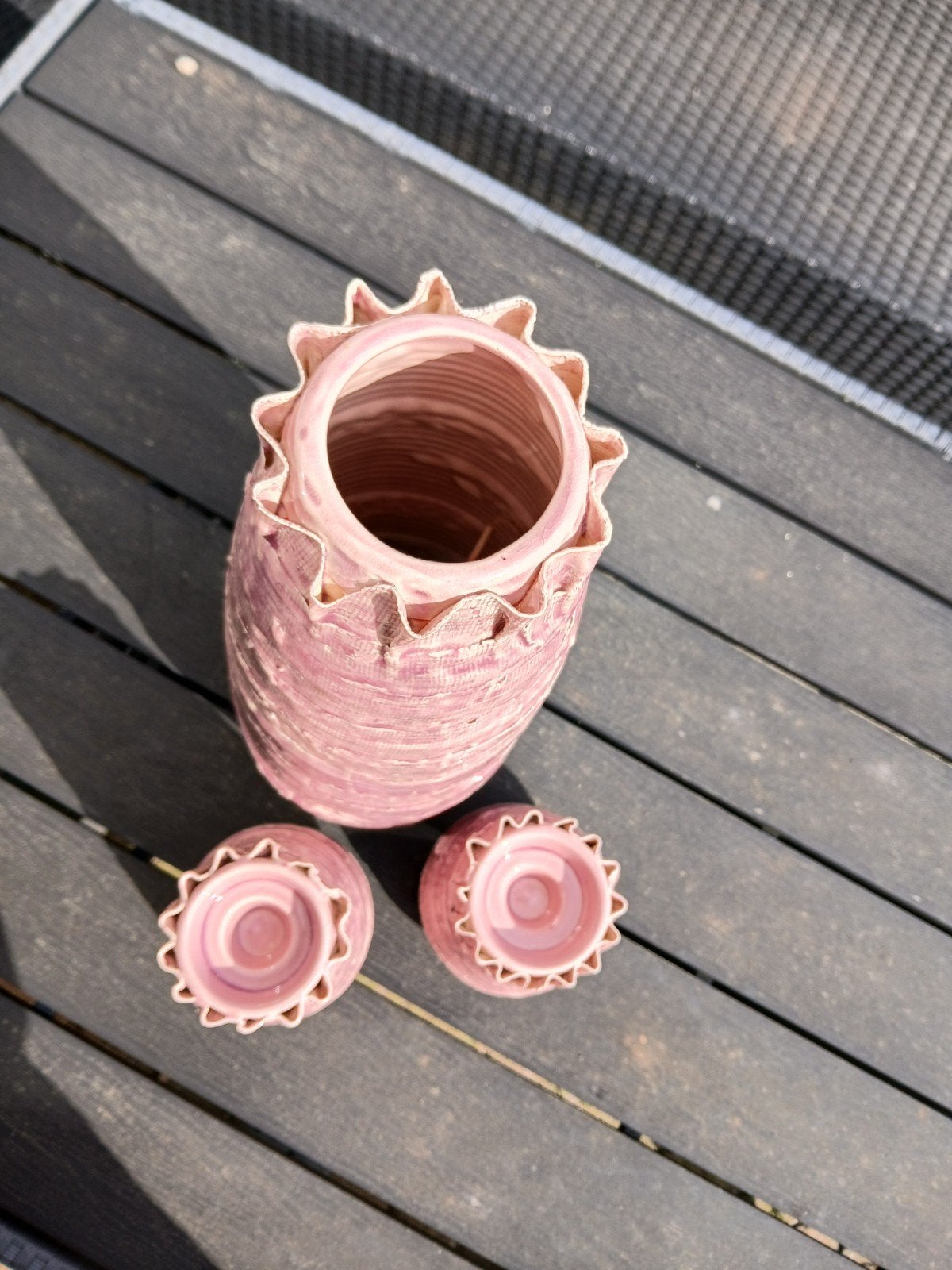 vazen roze kandelaars waxinelichtje, Ophalen of Verzenden, Roze, Kaars