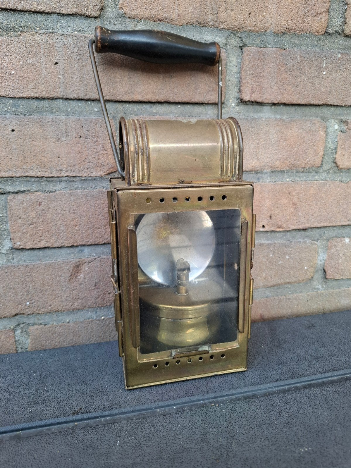 Antiek mijn lamp, Ophalen of Verzenden