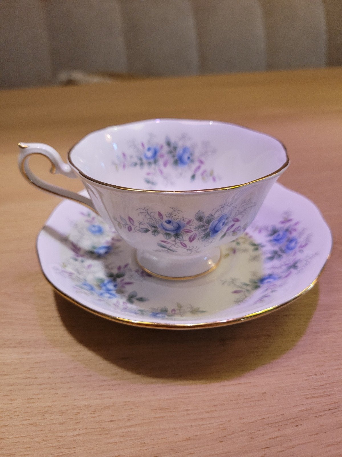 Vintage Royal Albert 'Blue Blossom' theekopje en schotel, Ophalen of Verzenden