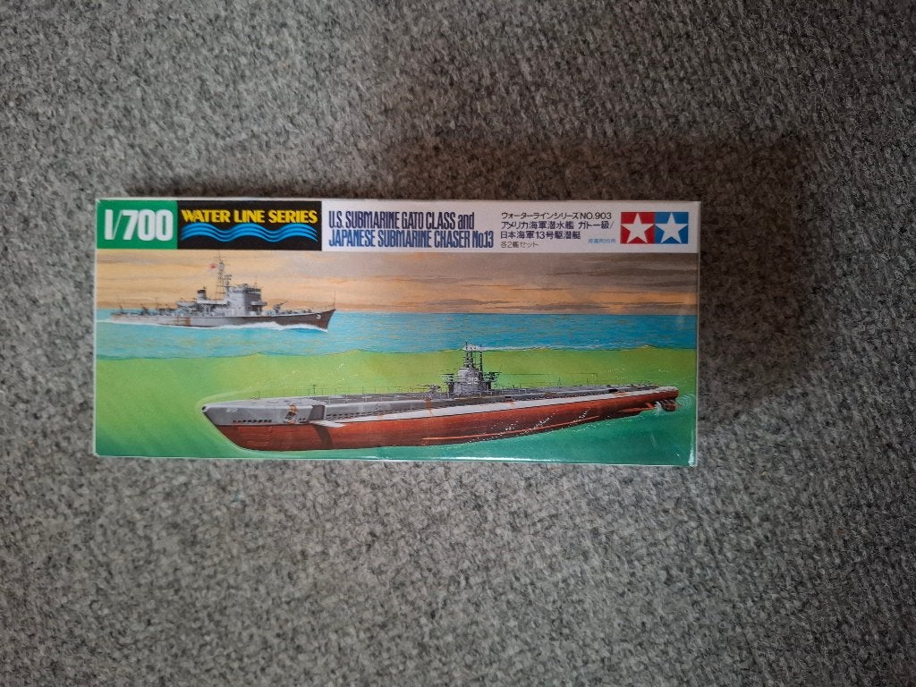 1/700 Tamiya US submarine Gato & Jap.Chaser + B-24, Ophalen of Verzenden, Zo goed als nieuw, 1:200 of kleiner, Overige merken