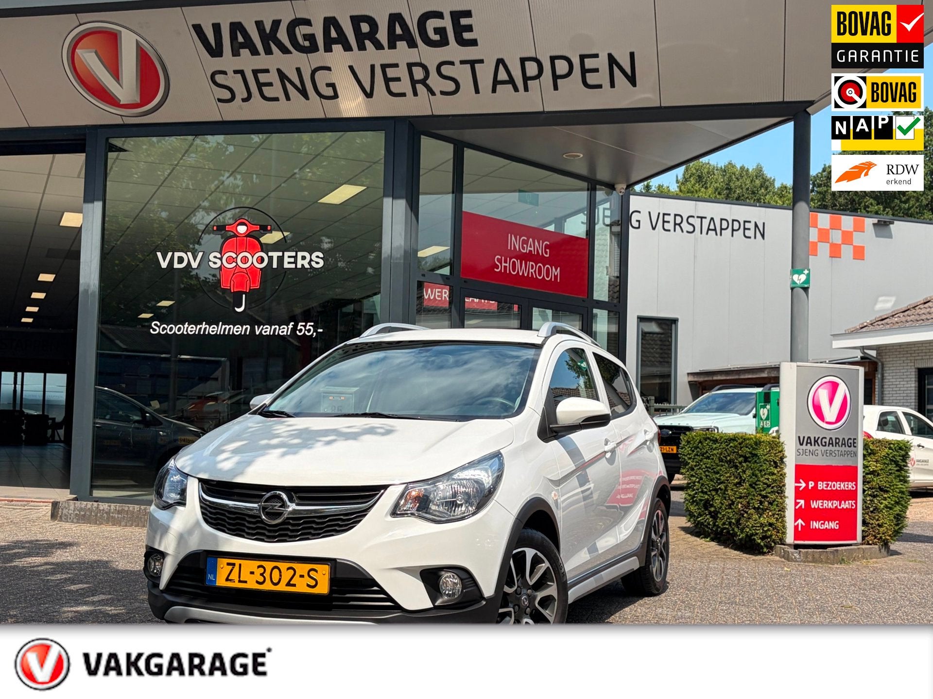 Opel KARL 1.0 Rocks Online Edition Bovag rijklaarprijs !, Auto's, Opel, Stof, Gebruikt, Wit, Origineel Nederlands