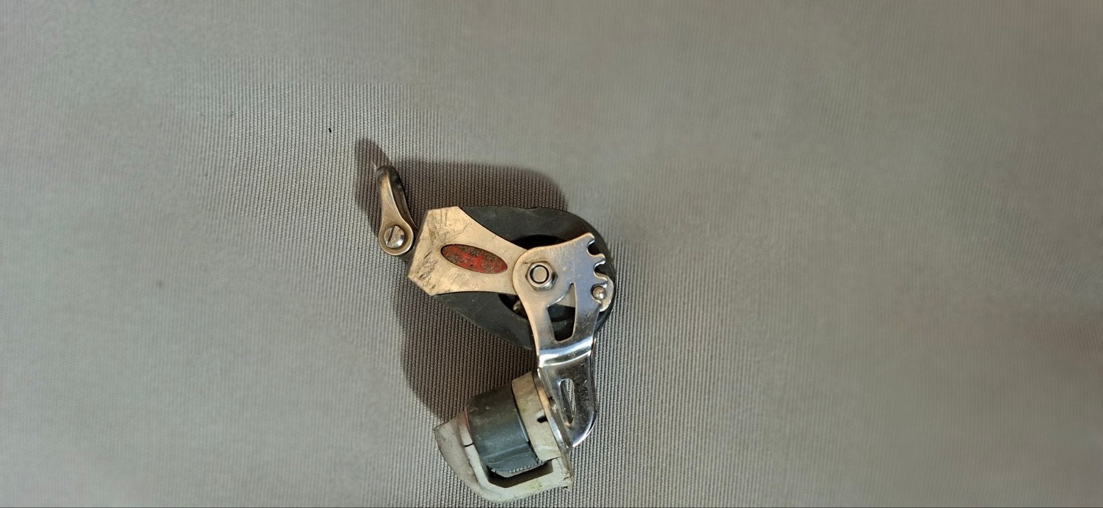 Gebruikte lijnstopper met katrol voor boot, Ophalen of Verzenden, Gebruikt, Lijn of Blok