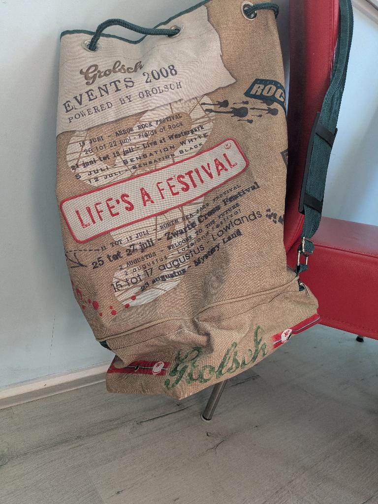 Grolsch Festival Tas, 30 cm of meer, Bruin, Nieuw, Ophalen of Verzenden