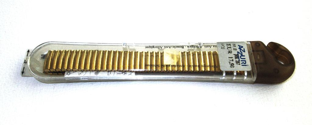 Nieuwe vergulde rekband 22 mm in verpakking doos., Ophalen of Verzenden