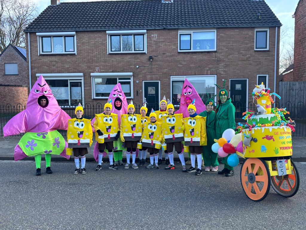 Loopgroep Spongebob, Ophalen of Verzenden, Zo goed als nieuw, Maat 46/48 (XL) of groter, Carnaval
