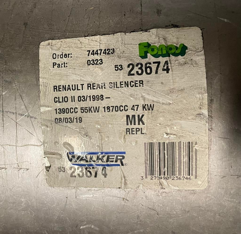 Eindemper Renault Clio II, Ophalen, Nieuw, Renault