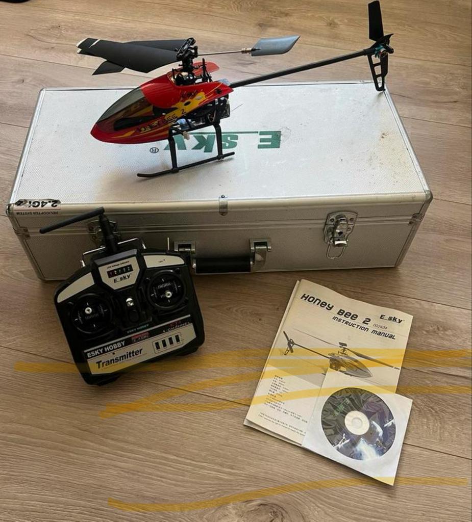 E Sky Honey Bee 2 bestuurbare helikopter, Hobby en Vrije tijd, Modelbouw | Radiografisch | Helikopters en Quadcopters, Ophalen