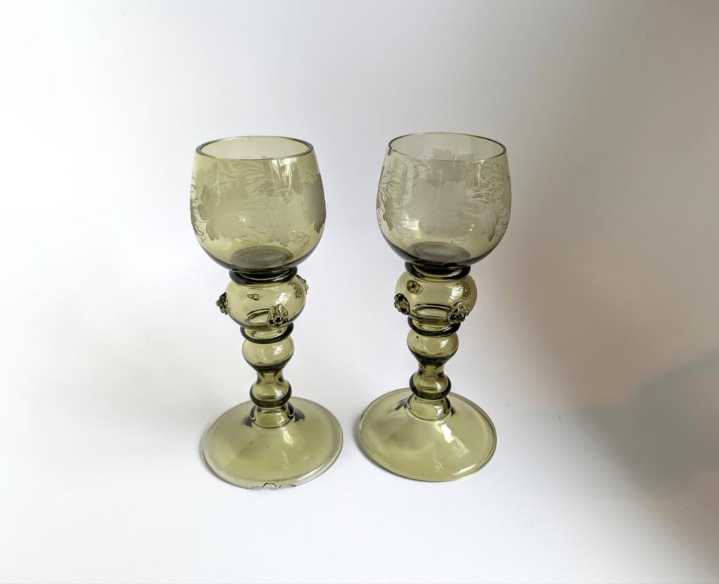 Twee prachtige roemer glazen, wijnglazen, Ophalen of Verzenden